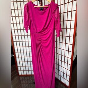 Hot pink long dress